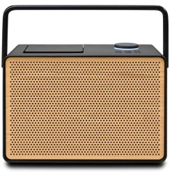 Pure - Evoke Play - Coffee Black Cherry Wood Grill - Wood Edition Portable DAB+ Radio Bluetooth - High Quality Digital Radio - Avvenice