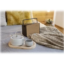 Pure - Evoke Play - Coffee Black Cherry Wood Grill - Wood Edition Portable DAB+ Radio Bluetooth - High Quality Digital Radio - Avvenice