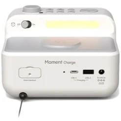 Pure - Moment Charge - The Ambient Sleep Companion with Wireless Charging - Cotton White - High Quality Digital Radio - Avvenice