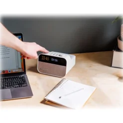 Pure - Moment Charge - The Ambient Sleep Companion with Wireless Charging - Cotton White - High Quality Digital Radio - Avvenice