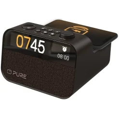 Pure - Moment Charge - The Ambient Sleep Companion with Wireless Charging - Coffee Black - High Quality Digital Radio - Avvenice