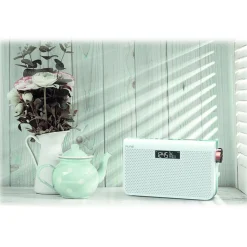 Pure - One Midi Series 3s - Jade White - Portable DAB/DAB+ and FM Radio with a Modern Style - High Quality Digital Radio - Avvenice
