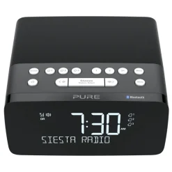 Pure - Siesta Charge - Graphite - Alarm Clock Radio Premium - DAB+/FM/Bluetooth - Wireless Charger - High Quality Digital Radio - Avvenice