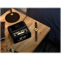 Pure - Siesta Charge - Graphite - Alarm Clock Radio Premium - DAB+/FM/Bluetooth - Wireless Charger - High Quality Digital Radio - Avvenice