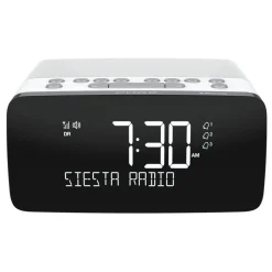 Pure - Siesta Charge - Polar - Alarm Clock Radio Premium - DAB+/FM/Bluetooth - Wireless Charger - High Quality Digital Radio - Avvenice