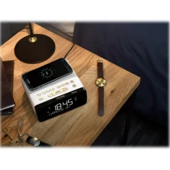 Pure - Siesta Charge - Polar - Alarm Clock Radio Premium - DAB+/FM/Bluetooth - Wireless Charger - High Quality Digital Radio - Avvenice
