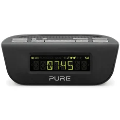 Pure - Siesta Mi Series 2 - Black - Bedside DAB and FM Digital Radio - High Quality Digital Radio - Avvenice