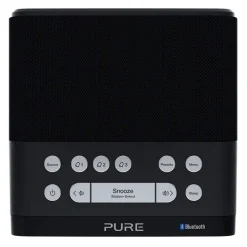 Pure - Siesta Rise S - Graphite - Bedside DAB+/FM Alarm Clock Radio with Bluetooth - High Quality Digital Radio - Avvenice