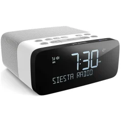 Pure - Siesta Rise S - Polar - Bedside DAB+/FM Alarm Clock Radio with Bluetooth - High Quality Digital Radio - Avvenice