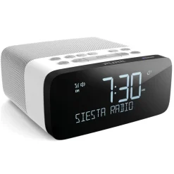 Pure - Siesta Rise S - Polar - Bedside DAB+/FM Alarm Clock Radio with Bluetooth - High Quality Digital Radio - Avvenice