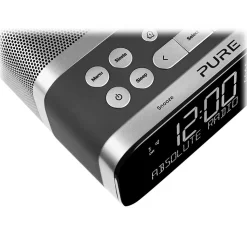 Pure - Siesta S6 - Graphite - Premium DAB+/FM Alarm Clock Radio with Bluetooth and CrystalVue+ - High Quality Digital Radio - Avvenice