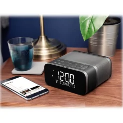 Pure - Siesta S6 - Graphite - Premium DAB+/FM Alarm Clock Radio with Bluetooth and CrystalVue+ - High Quality Digital Radio - Avvenice