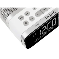 Pure - Siesta S6 - Polar - Premium DAB+/FM Alarm Clock Radio with Bluetooth and CrystalVue+ - High Quality Digital Radio - Avvenice