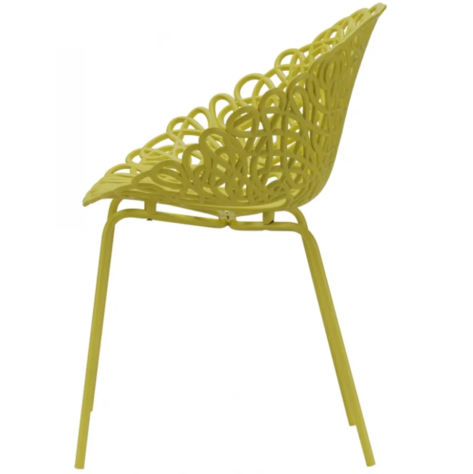 Qeeboo - Bacana Chair Indoor/Outdoor Set of 2 Pieces - Mustard - Qeeboo Chair by Estudio Campana - Furnishing - Home - Avvenice