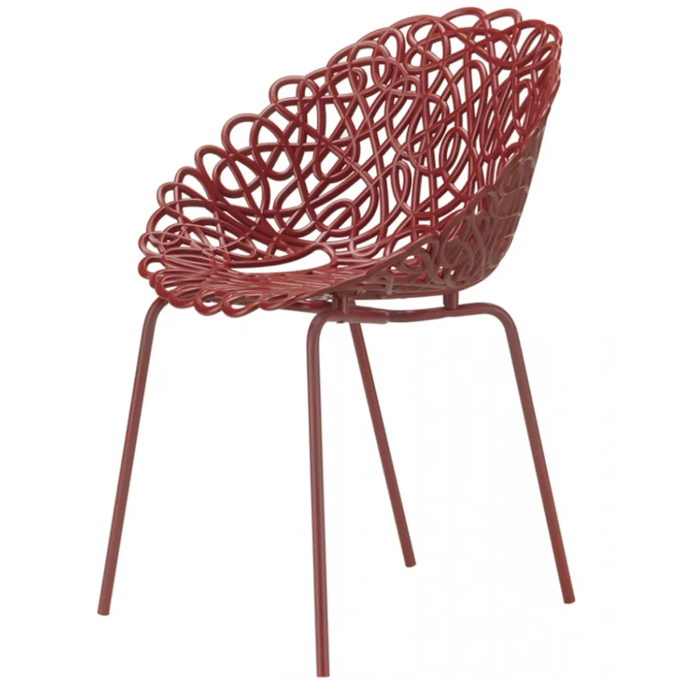 Qeeboo - Bacana Chair Indoor/Outdoor Set of 2 Pieces - Dark Red - Qeeboo Chair by Estudio Campana - Furnishing - Home - Avvenice