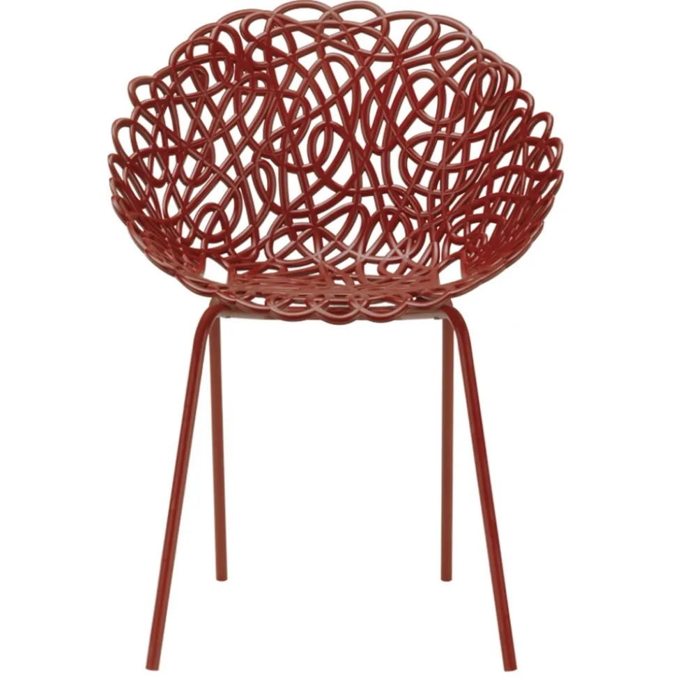 Qeeboo - Bacana Chair Indoor/Outdoor Set of 2 Pieces - Dark Red - Qeeboo Chair by Estudio Campana - Furnishing - Home - Avvenice
