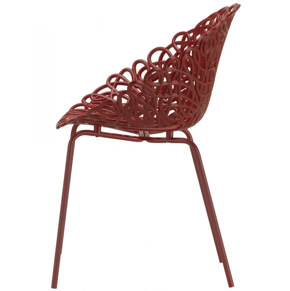 Qeeboo - Bacana Chair Indoor/Outdoor Set of 2 Pieces - Dark Red - Qeeboo Chair by Estudio Campana - Furnishing - Home - Avvenice