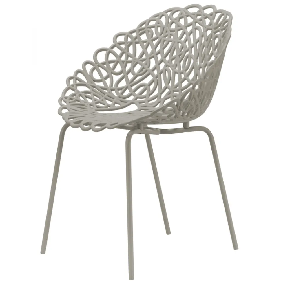 Qeeboo - Bacana Chair Indoor/Outdoor Set of 2 Pieces - Dove Grey - Qeeboo Chair by Estudio Campana - Furnishing - Home - Avvenice
