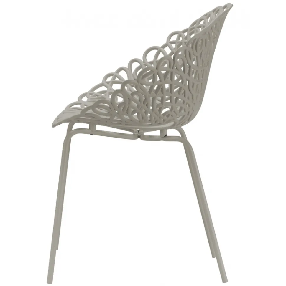 Qeeboo - Bacana Chair Indoor/Outdoor Set of 2 Pieces - Dove Grey - Qeeboo Chair by Estudio Campana - Furnishing - Home - Avvenice