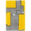 Qeeboo - Carpet Dog Yellow Rectangular - Rectangular - Qeeboo Carpet by Andrea Branzi - Furnishing - Home - Avvenice