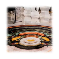 Qeeboo - Carpet Glitch Round Half - Round Half - Qeeboo Carpet by Richard Hutten - Furnishing - Home - Avvenice