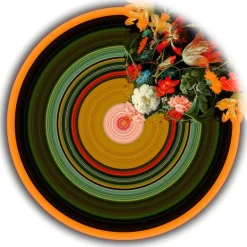 Qeeboo - Carpet Glitch Round Quarter - Round - Qeeboo Carpet by Richard Hutten - Furnishing - Home - Avvenice