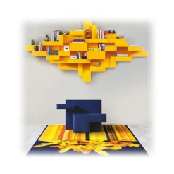 Qeeboo - Carpet Glitch Yellow Rectangular - Rectangular - Qeeboo Carpet by Richard Hutten - Furnishing - Home - Avvenice