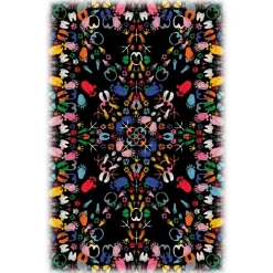 Qeeboo - Carpet Let’s Dance Animal Traces Dark Rectangular - Rectangular - Qeeboo Carpet by Nynke Tynagel - Furnishing - Home - Avvenice