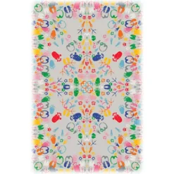 Qeeboo - Carpet Let’s Dance Animal Traces Light Rectangular - Rectangular - Qeeboo Carpet by Nynke Tynagel - Furnishing - Home - Avvenice