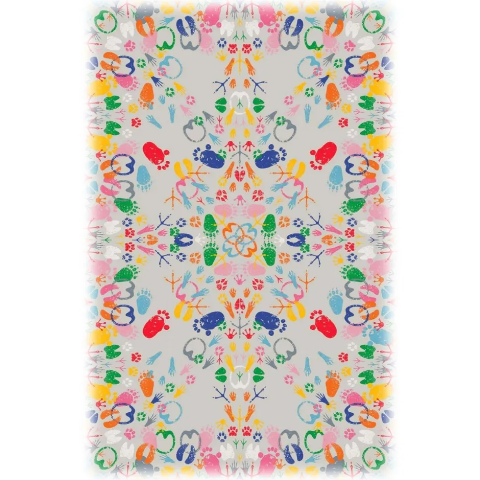 Qeeboo - Carpet Let’s Dance Animal Traces Light Rectangular - Rectangular - Qeeboo Carpet by Nynke Tynagel - Furnishing - Home - Avvenice