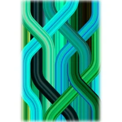 Qeeboo - Carpet Wave Green Rectangular - Rectangular - Qeeboo Carpet by Richard Hutten - Furnishing - Home - Avvenice