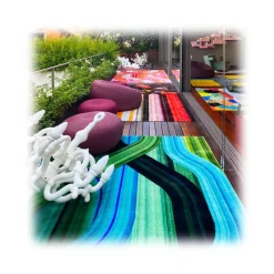 Qeeboo - Carpet Wave Green Rectangular - Rectangular - Qeeboo Carpet by Richard Hutten - Furnishing - Home - Avvenice