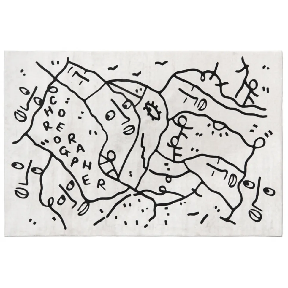 Qeeboo - ChoreograpHer Carpet Rectangular - Qeeboo Carpet by Shantell Martin - Furnishing - Home - Avvenice