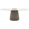 Qeeboo - Cobble Table 190 cm Stoneware Bucket - Ivory - Qeeboo Table by Elisa Giovannoni - Furnishing - Home - Avvenice