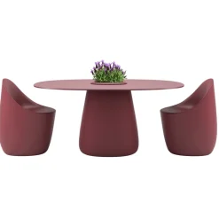 Qeeboo - Cobble Table 160 HPL Bucket - Indian Red - Qeeboo Table by Elisa Giovannoni - Furnishing - Home - Avvenice