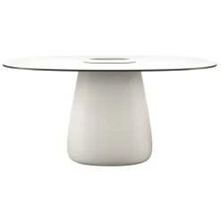 Qeeboo - Cobble Table 160 HPL Bucket - Warm White Black Stratified - Qeeboo Table by Elisa Giovannoni - Furnishing - Home - Avvenice