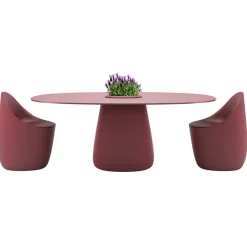 Qeeboo - Cobble Table 190 HPL Bucket - Indian Red - Qeeboo Table by Elisa Giovannoni - Furnishing - Home - Avvenice