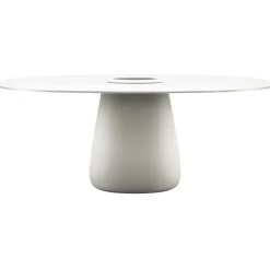 Qeeboo - Cobble Table 190 HPL Bucket - White Warm - Qeeboo Table by Elisa Giovannoni - Furnishing - Home - Avvenice
