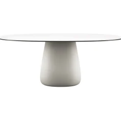 Qeeboo - Cobble Table Top 190 cm HPL - Warm White Black Stratified - Qeeboo Table by Elisa Giovannoni - Furnishing - Home - Avvenice