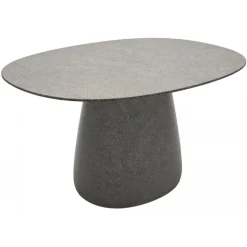 Qeeboo - Cobble Table Top 135 cm Stoneware - Grey Mix - Qeeboo Table by Elisa Giovannoni - Furnishing - Home - Avvenice