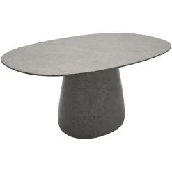 Qeeboo - Cobble Table Top 160 cm Stoneware - Grey Mix - Qeeboo Table by Elisa Giovannoni - Furnishing - Home - Avvenice