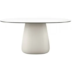 Qeeboo - Cobble Table Top 160 cm HPL - Warm White Black Stratified - Qeeboo Table by Elisa Giovannoni - Furnishing - Home - Avvenice