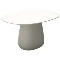 Qeeboo - Cobble Table Top 135 cm HPL - White Warm - Qeeboo Table by Elisa Giovannoni - Furnishing - Home - Avvenice