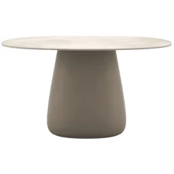 Qeeboo - Cobble Table Top 135 cm Stoneware - Ivory - Qeeboo Table by Elisa Giovannoni - Furnishing - Home - Avvenice