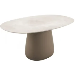 Qeeboo - Cobble Table Top 160 cm Stoneware - Ivory - Qeeboo Table by Elisa Giovannoni - Furnishing - Home - Avvenice
