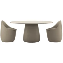 Qeeboo - Cobble Table Top 160 cm HPL - White Warm - Qeeboo Table by Elisa Giovannoni - Furnishing - Home - Avvenice