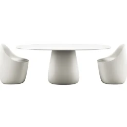 Qeeboo - Cobble Table Top 190 cm HPL - Warm White - Qeeboo Table by Elisa Giovannoni - Furnishing - Home - Avvenice