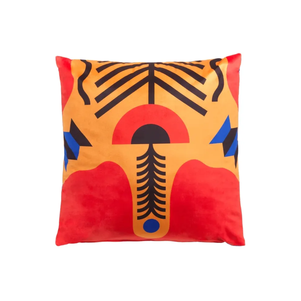 Qeeboo - Cushion Oggian Italian Tiger (45x45cm) - Qeeboo Pillow by Marco Oggian - Furnishing - Home - Avvenice