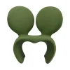 Qeeboo - Don’t F**K With The Mouse Armchair (Fabric) - Dark Green - Qeeboo Armchair by Ron Arad - Furnishing - Home - Avvenice