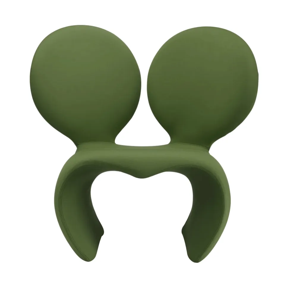 Qeeboo - Don’t F**K With The Mouse Armchair (Fabric) - Dark Green - Qeeboo Armchair by Ron Arad - Furnishing - Home - Avvenice